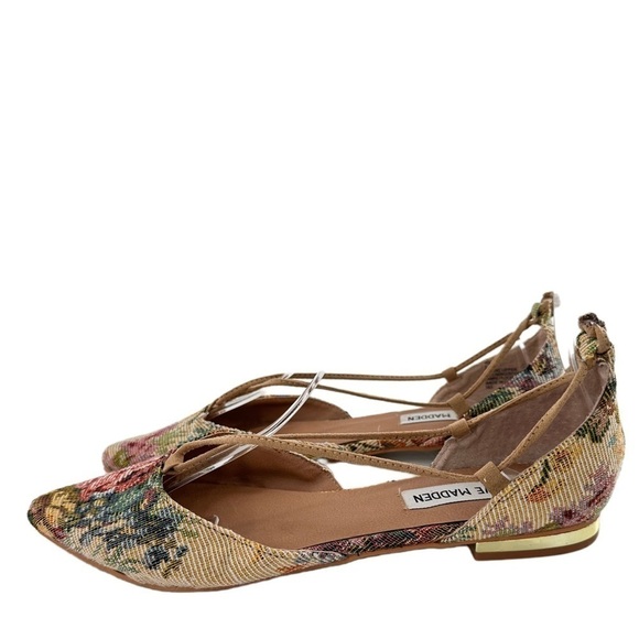 Steve Madden Walkie flats size 7 multicolored floral tapestry dorsay pointy toe - Picture 3 of 14